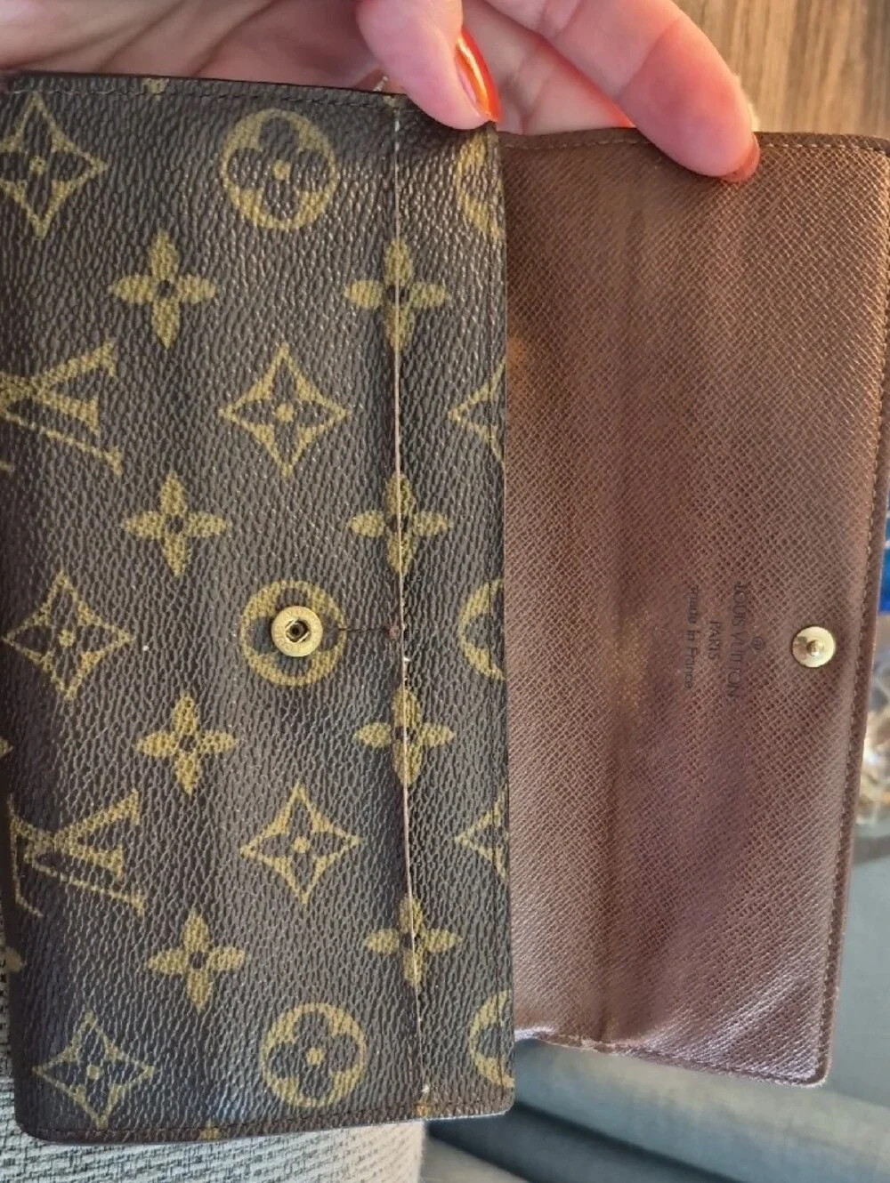 Louis Vuitton Sarah Monogram Canvas Fold-Over Wallet MI0099